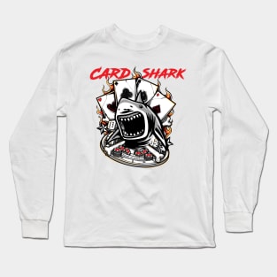 Vintage Card Shark Poker Player  - Awesome Gift Long Sleeve T-Shirt